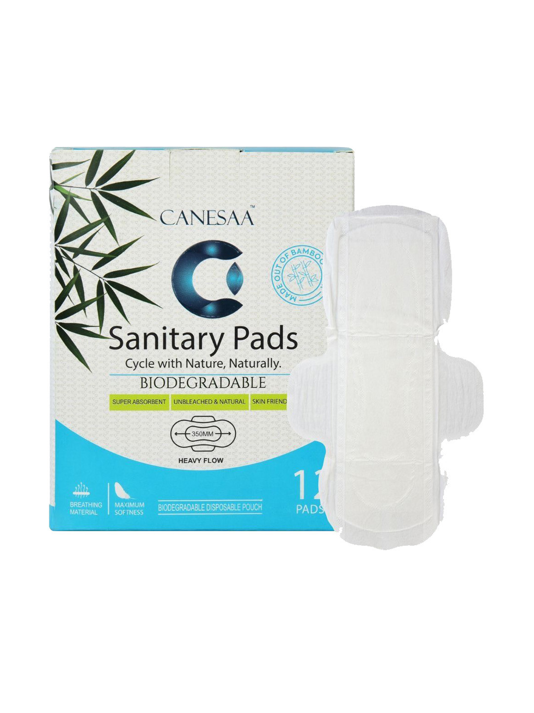 CANESAA Ultra Thin & Breathable Sanitary Pads - XXL - 12 Pads