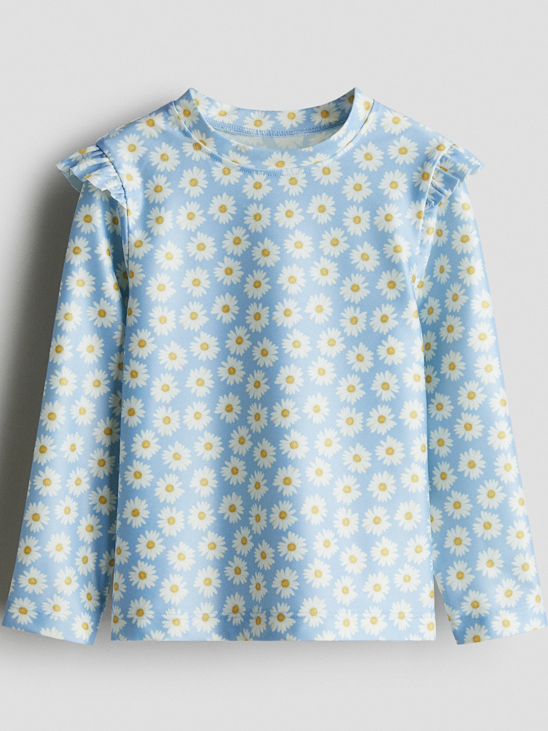 H&M UPF 50 Frill-Trimmed Swim Top