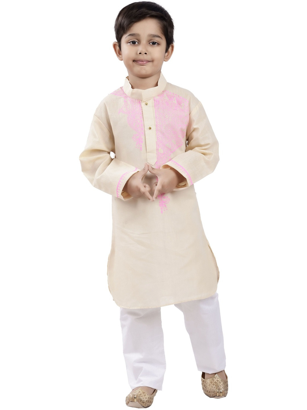 Smuktar garments Boys Off White Kurta And Pyajama