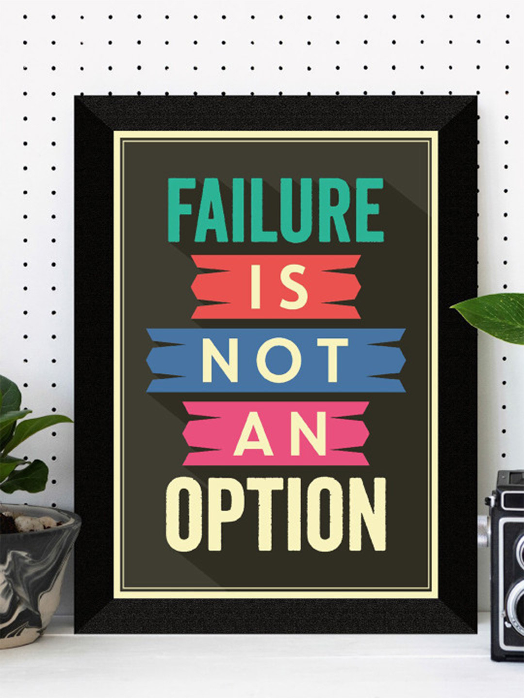 SAF Black & Blue Motivational UV Textured Premium Framed Wall Art Painting