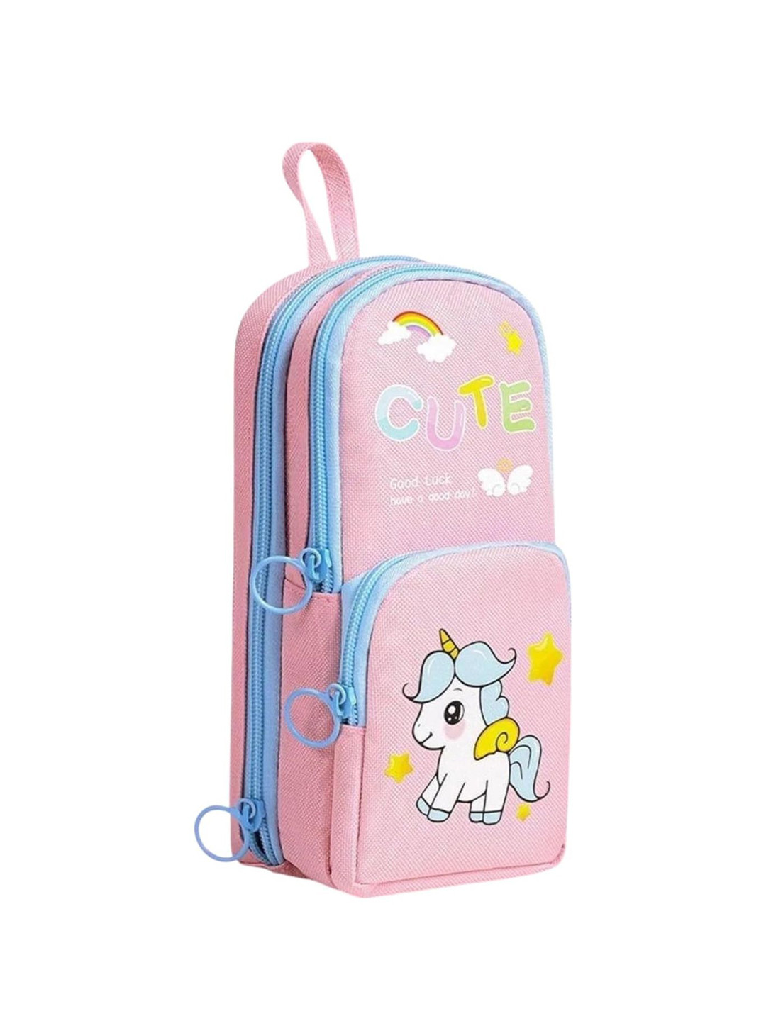 AUGEN Kids Large Capacity 6-Layer With 3 Compartments Pencil Pouch