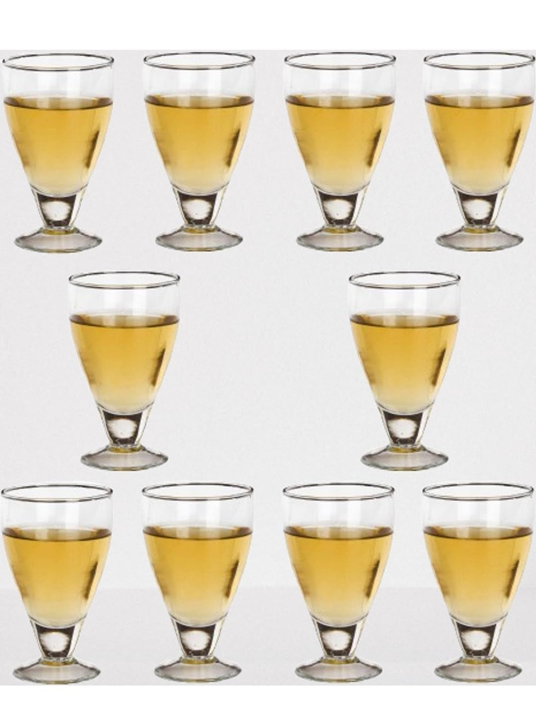 1ST TIME Transparent Set of 10 Wine Bar Glasses