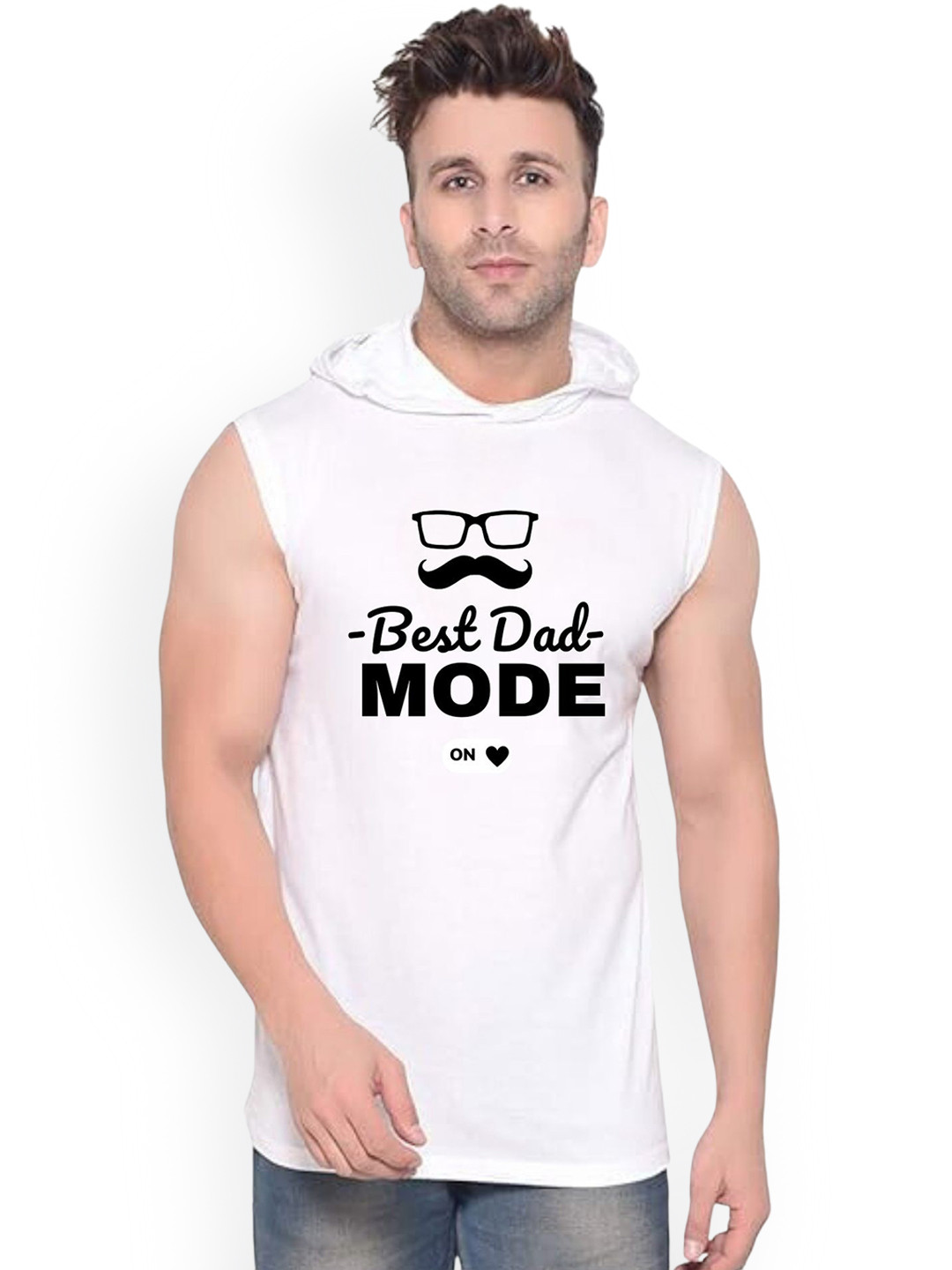 Fashnobic Men Best Deal Mode Printed Cotton Hooded Neck Gym Vests