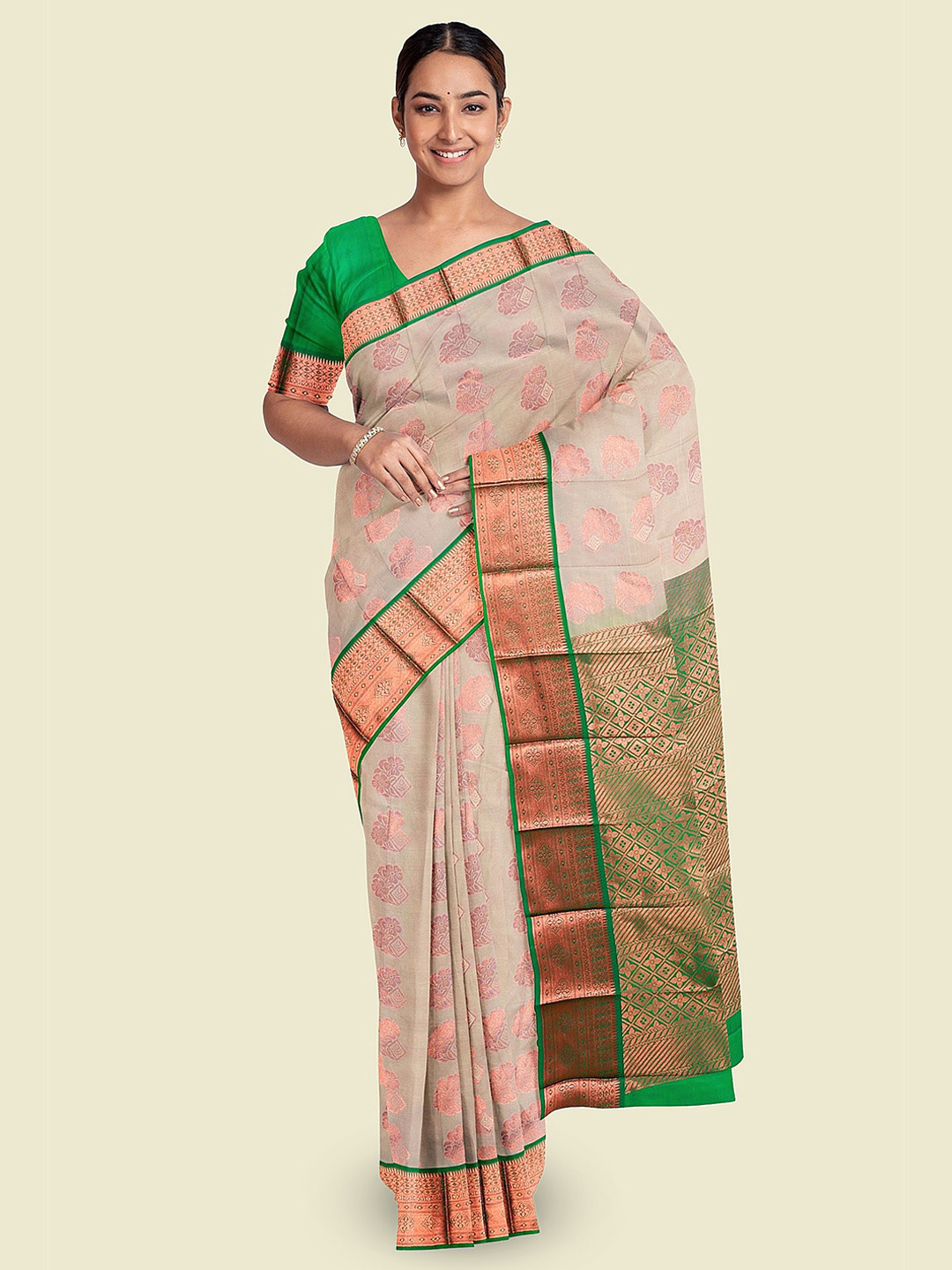 The Chennai Silks Woven Design Zari Handloom Arani Saree