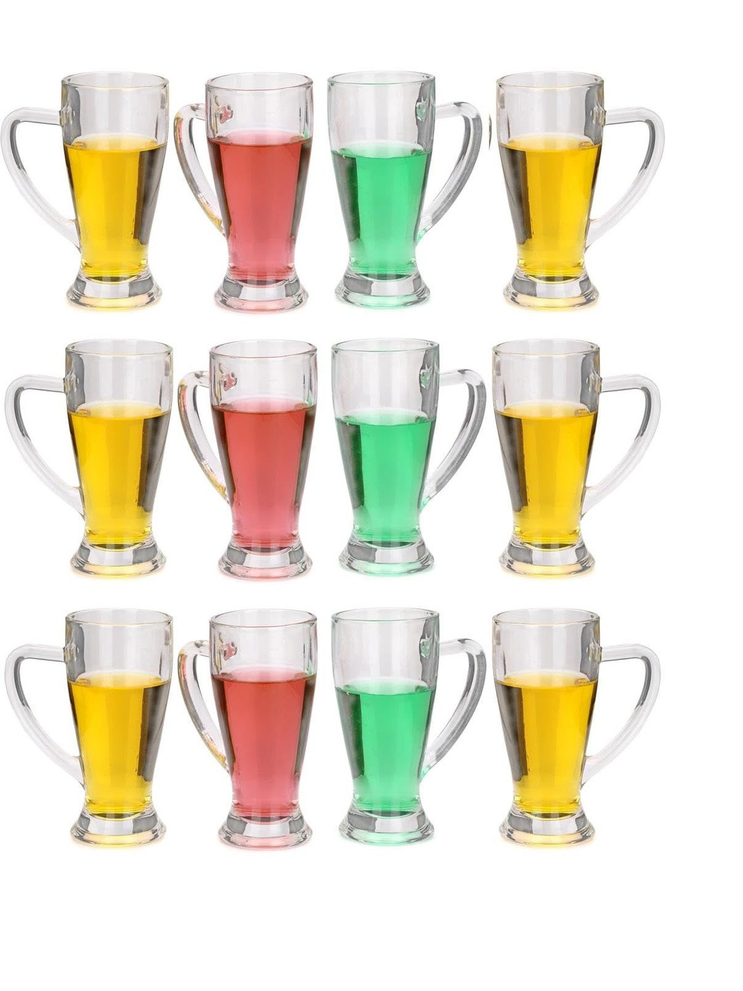 1ST TIME Transparent Set of 12 Dishwasher Safe Beer Bar Glass