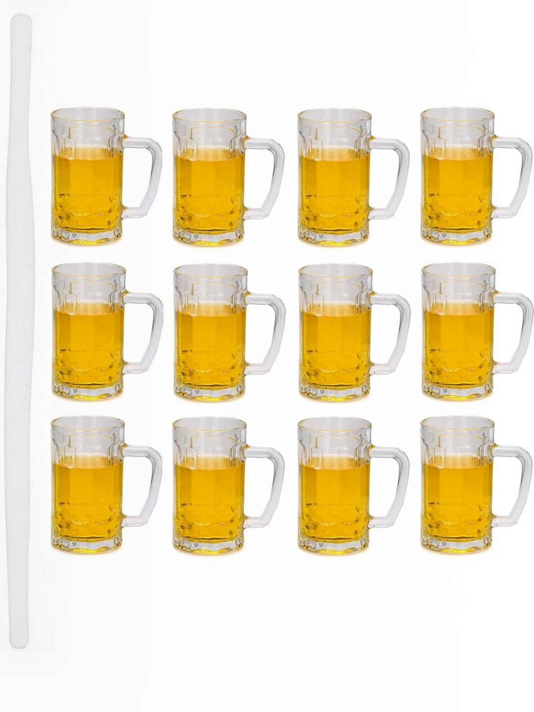 1ST TIME Transparent Set of 12 Dishwasher Safe Beer Glasses