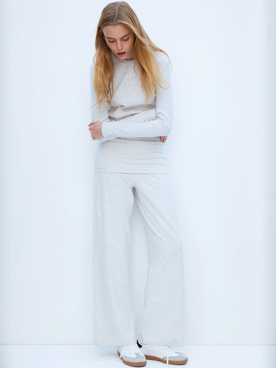 H&M Foldover-Waist Jersey Trousers