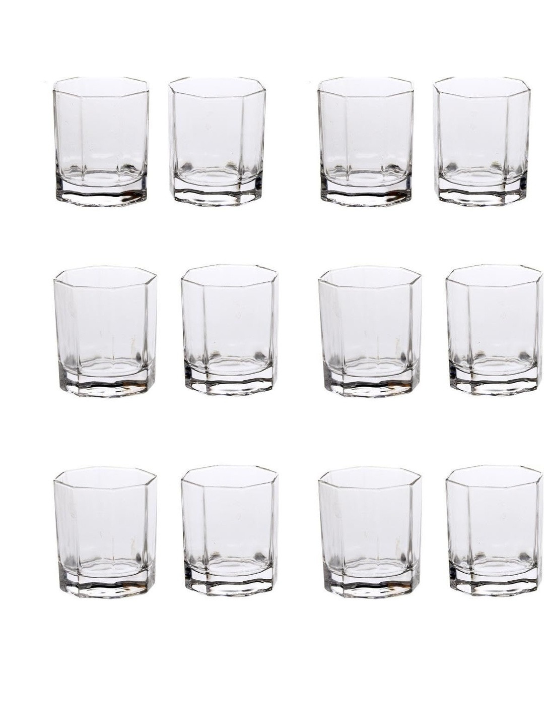 1ST TIME Transparent 12 Pieces Dishwasher Safe Whisky Glasses 150ml Each