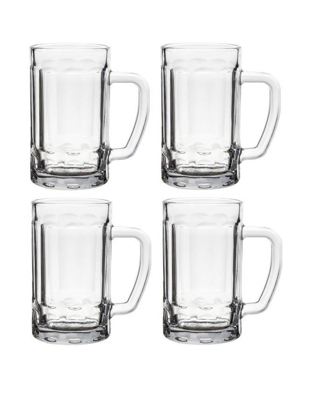 1ST TIME Transparent Set of 4 Dishwasher Safe Beer Glass 400ml