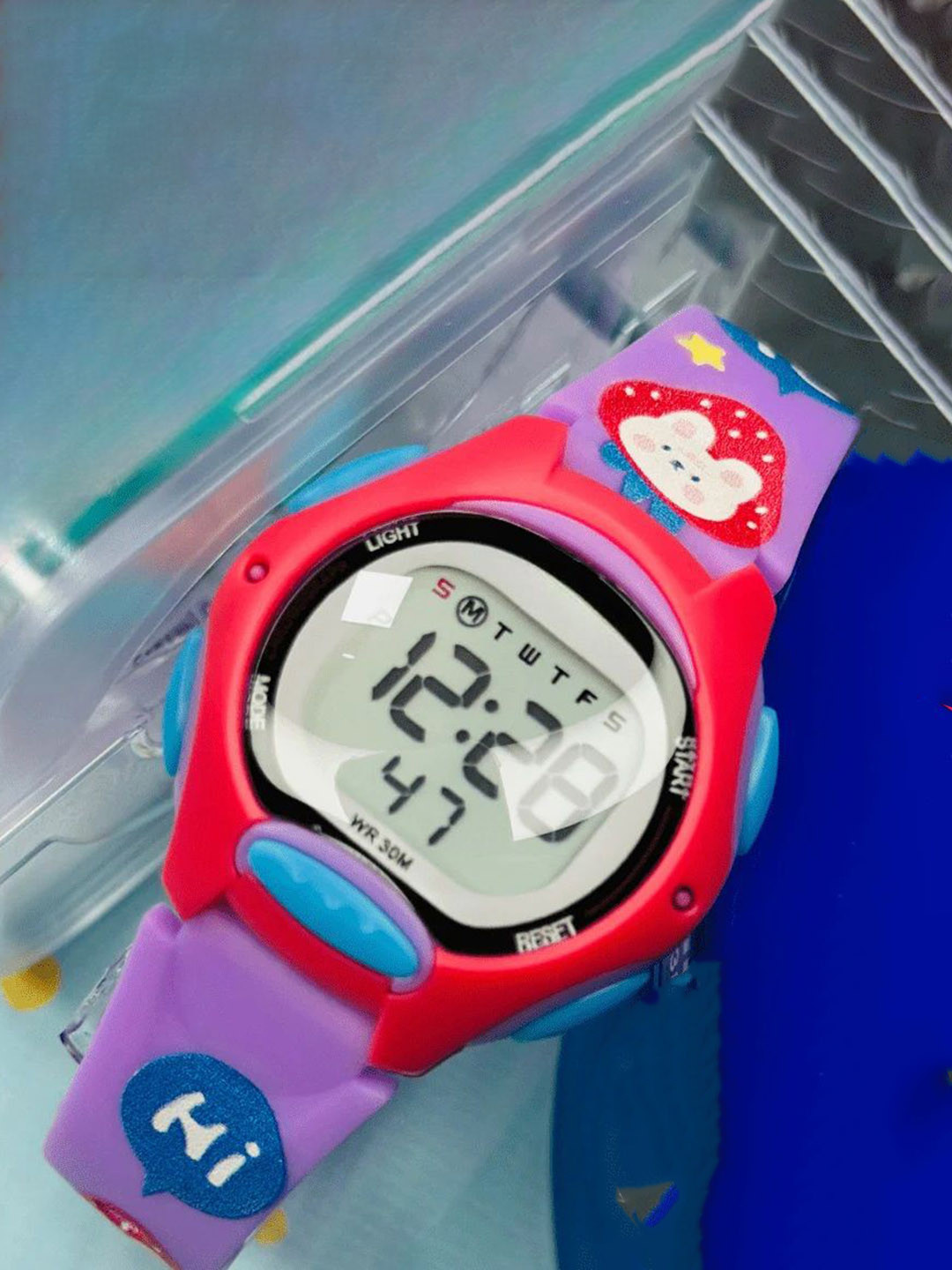 EWWE Kids Regular Straps Digital Multi Function Waterproof Watches 8207 Purple