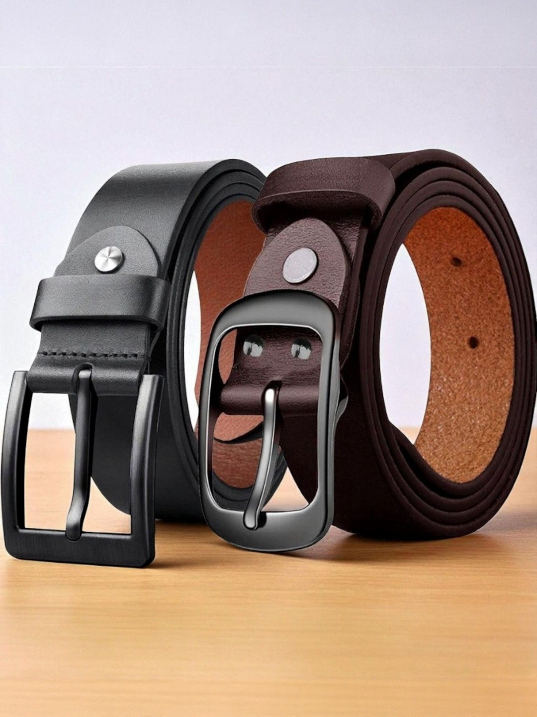 Roadster Men Pack Of 2 Leather Belt
