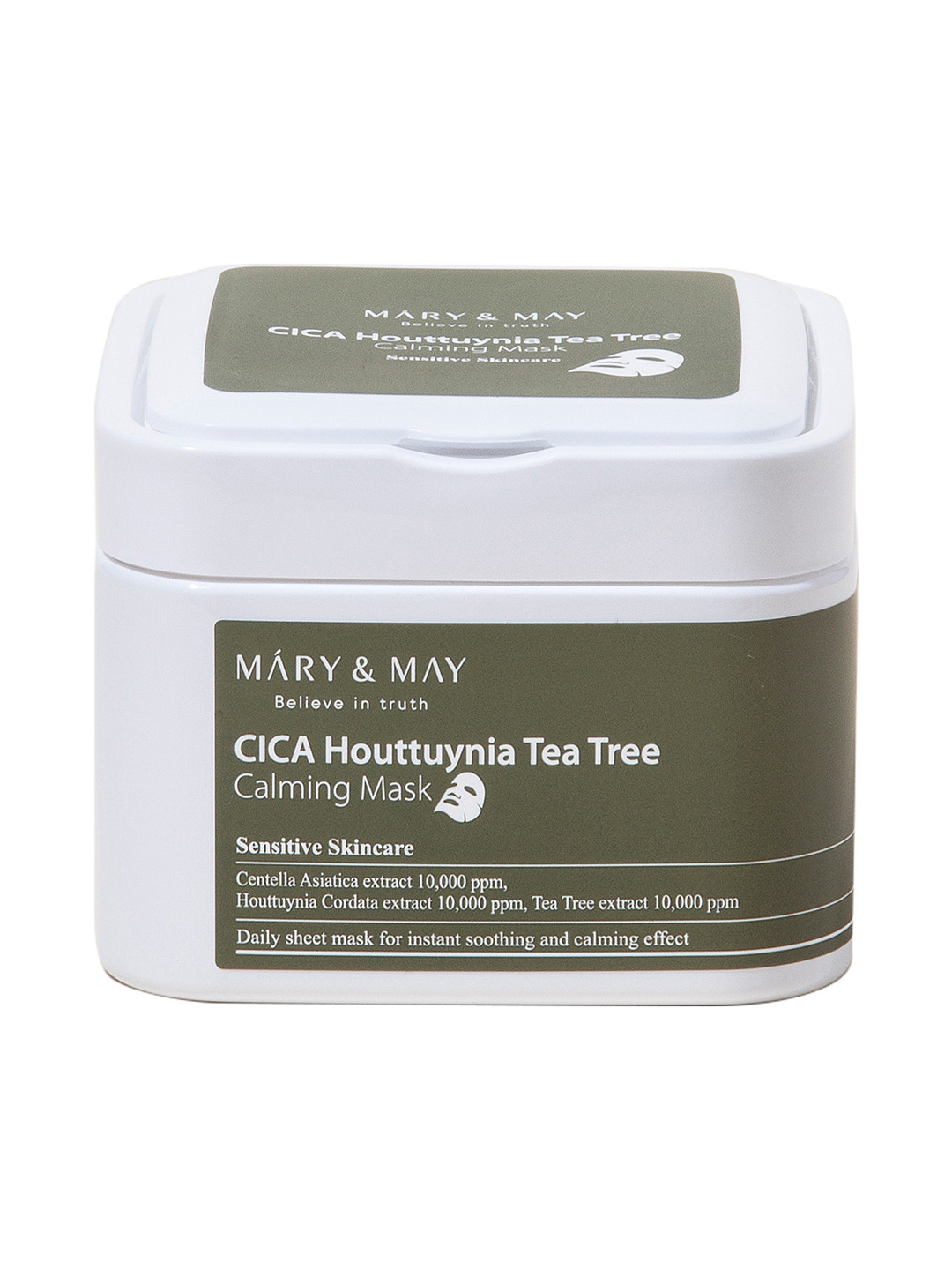 MARY & MAY CICA Houttuynia Tea Tree Calming Mask 400g - 30 Sheets