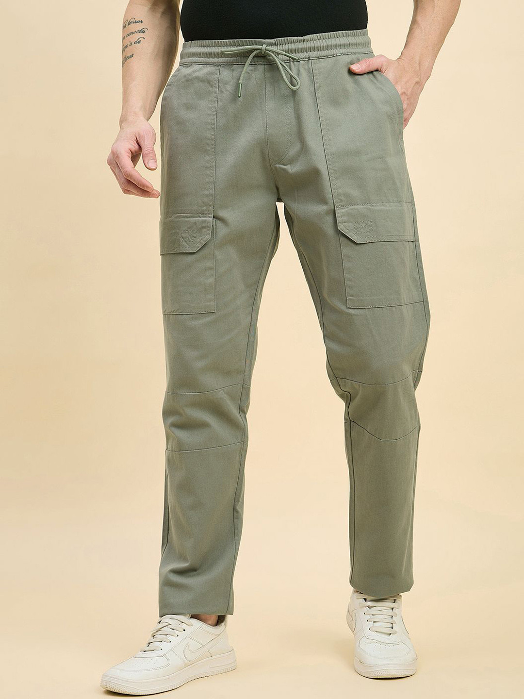 STUDIO NEXX Men Loose Fit Cargos Trousers