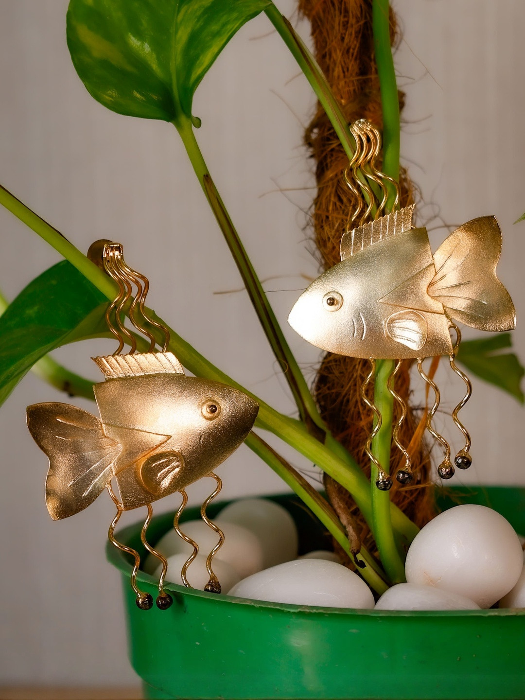 Zaza by Somya Gold-Plated Fish Shaped Drop Earrings