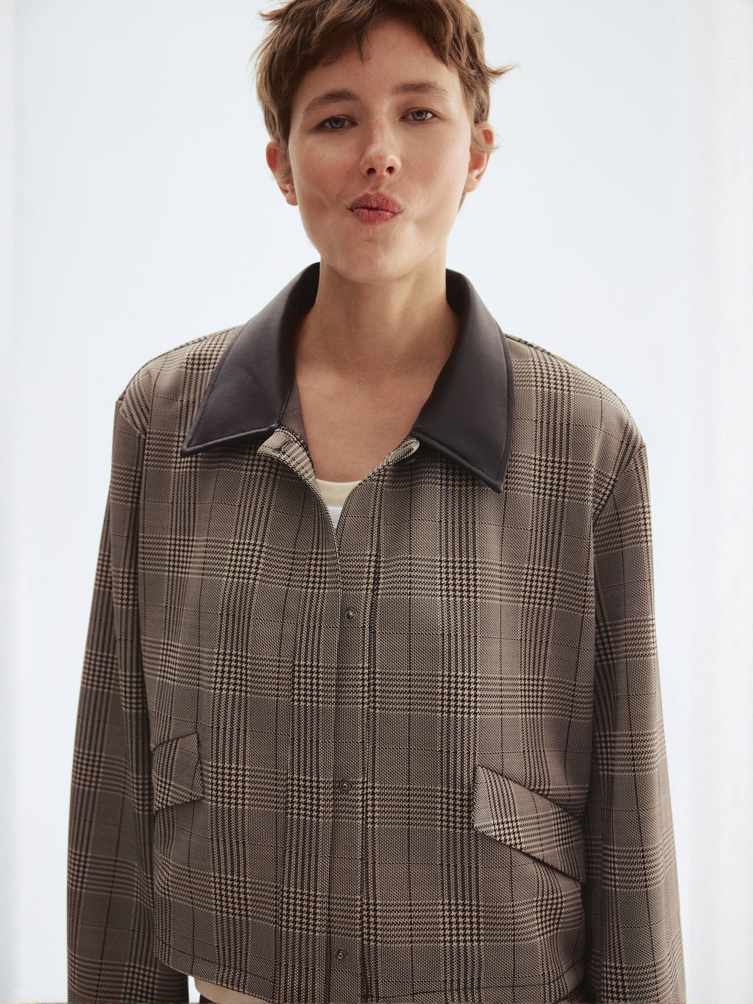 H&M Women Coated Collar jacket