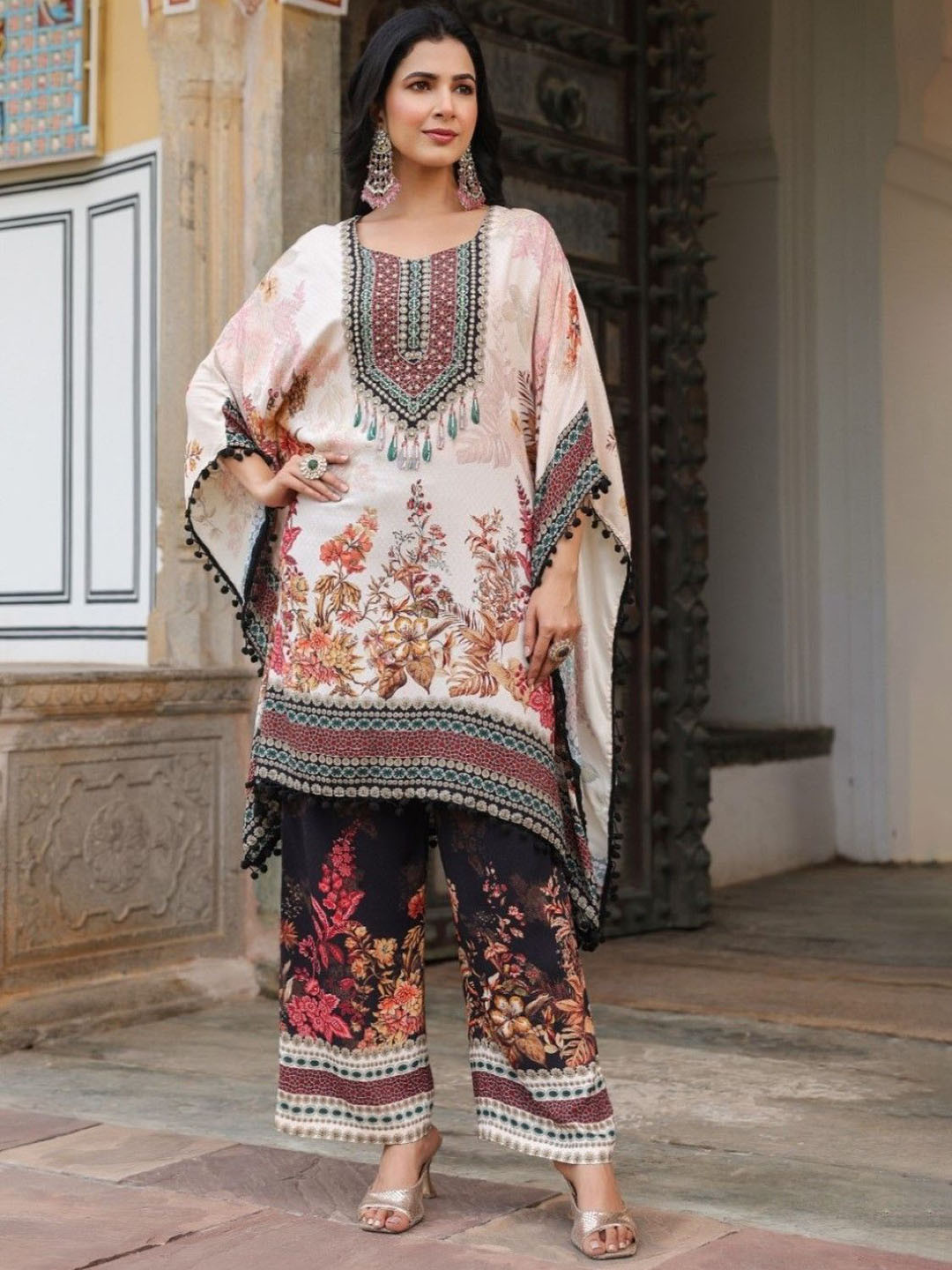 AUTUMN LANE Mahua Monarch Kaftan Top With Trousers