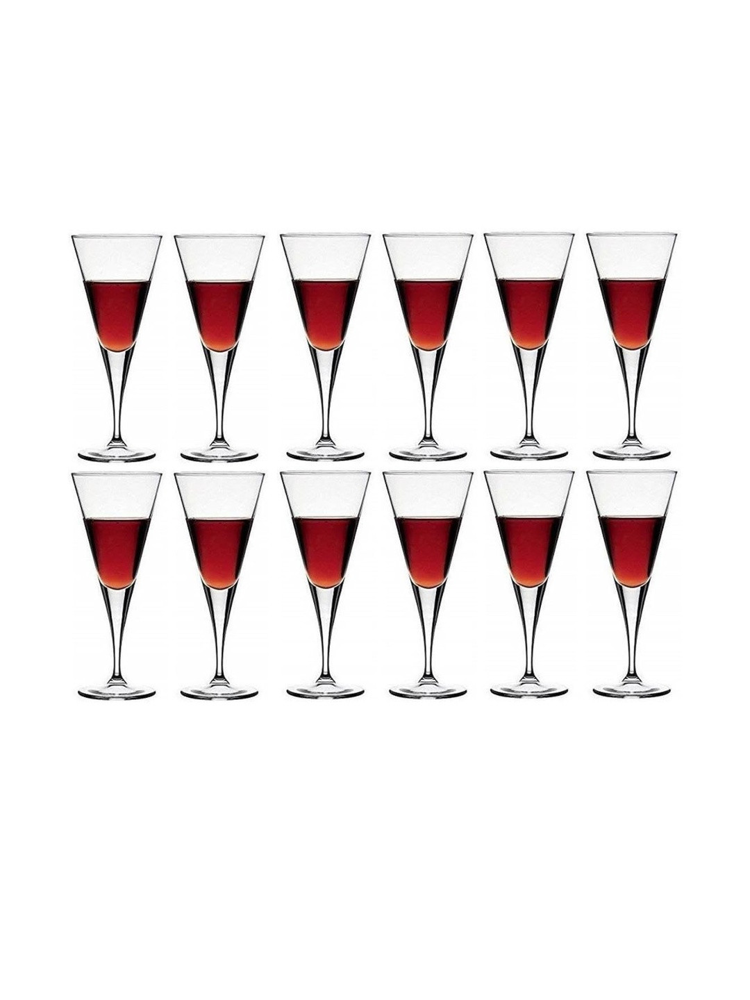 1ST TIME Set Of 12 Transparent Dishwasher Safe Glass Wine Glasses