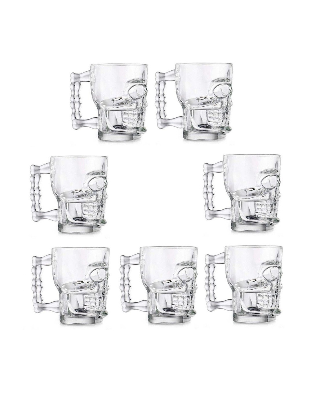 1ST TIME Transparent Set of 7 Dishwasher Safe Beer Glass 350ml