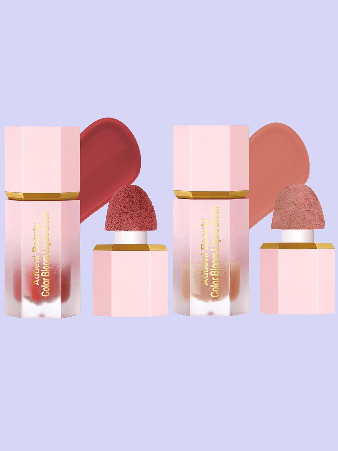 Adbeni Set Of 2 Color Bloom Liquid Blush - 10 ml Each - Shade - 05- 05