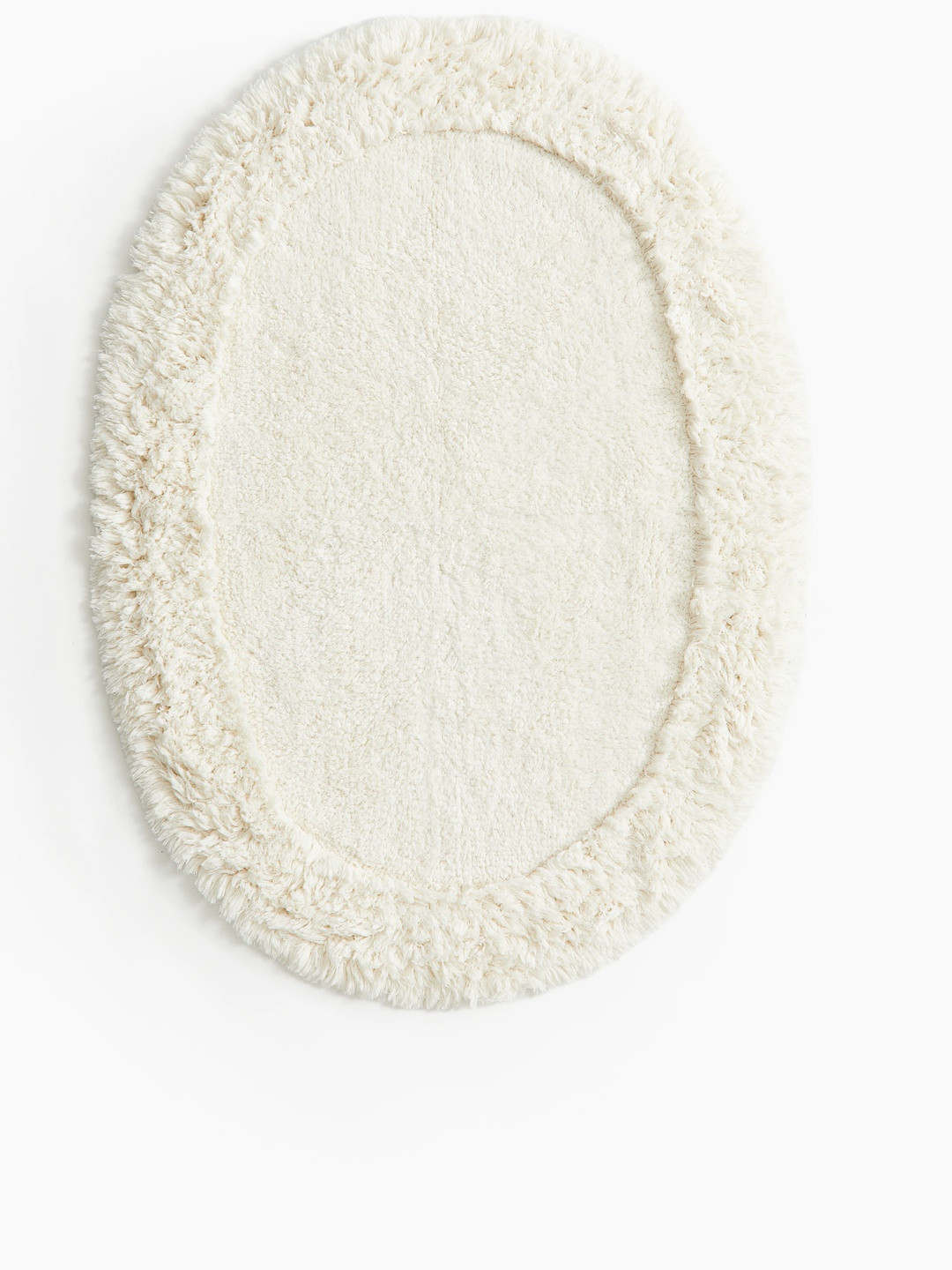 H&M White Oval Tufted Bath Mat