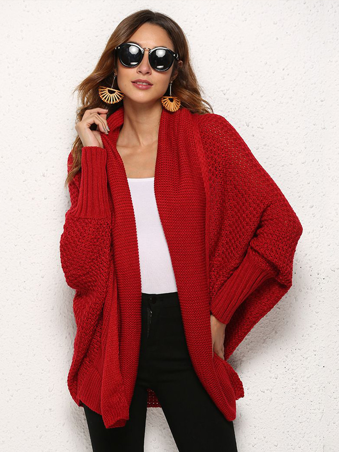 StyleCast Women Cable Knit Longline Front-Open Sweater