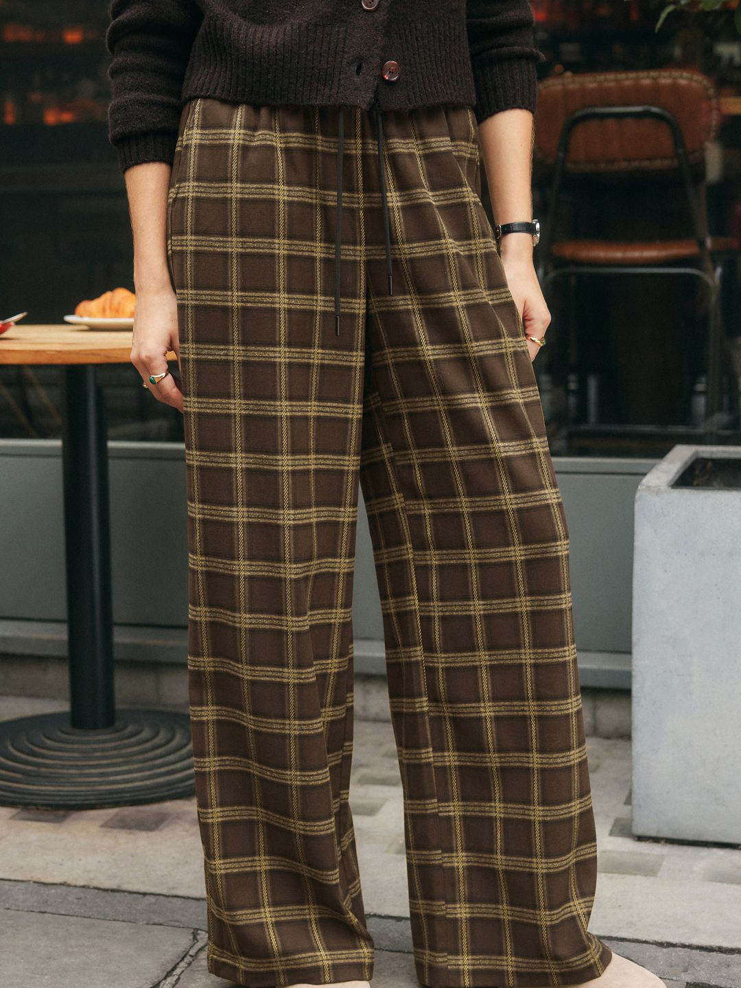 NEXT Women Checked Trousers