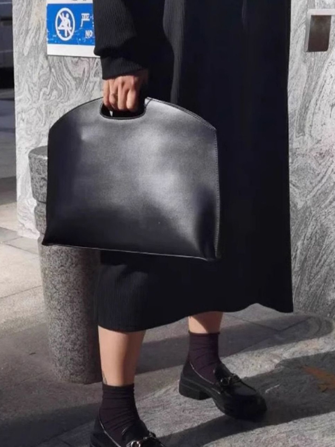 CORSICA Women Black Solid Two Handles Tote Bag