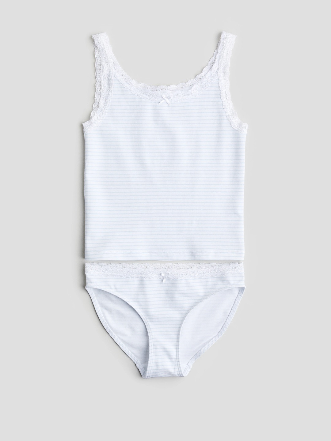 H&M Girls Cotton Jersey Vest Top And Briefs