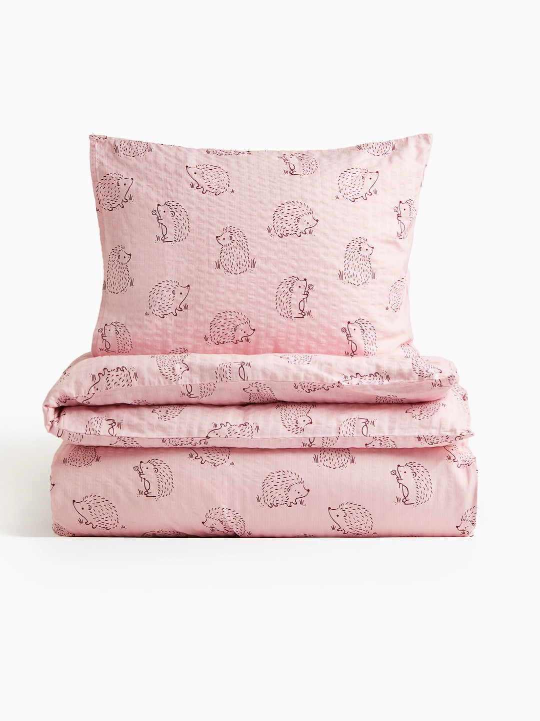 H&M Patterned Seersucker Duvet Cover Set