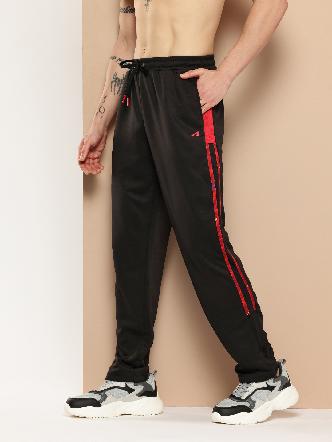 Alcis Men Mid-Rise Track Pants with Side Striped