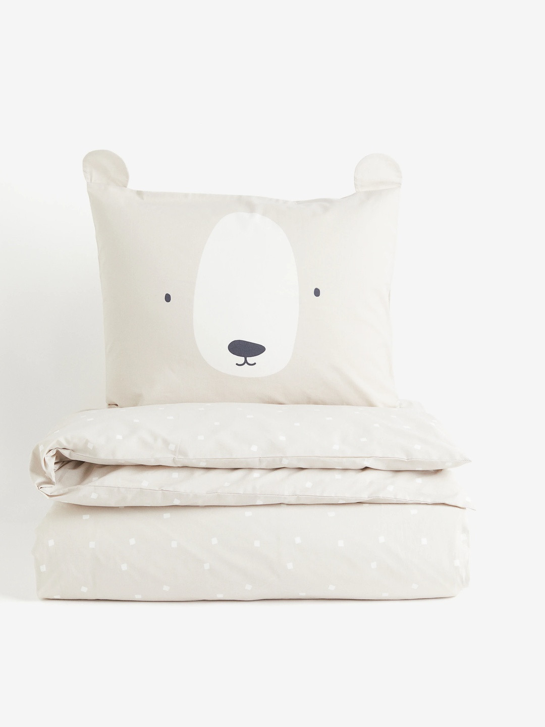 H&M Beige Single Duvet Cover Set