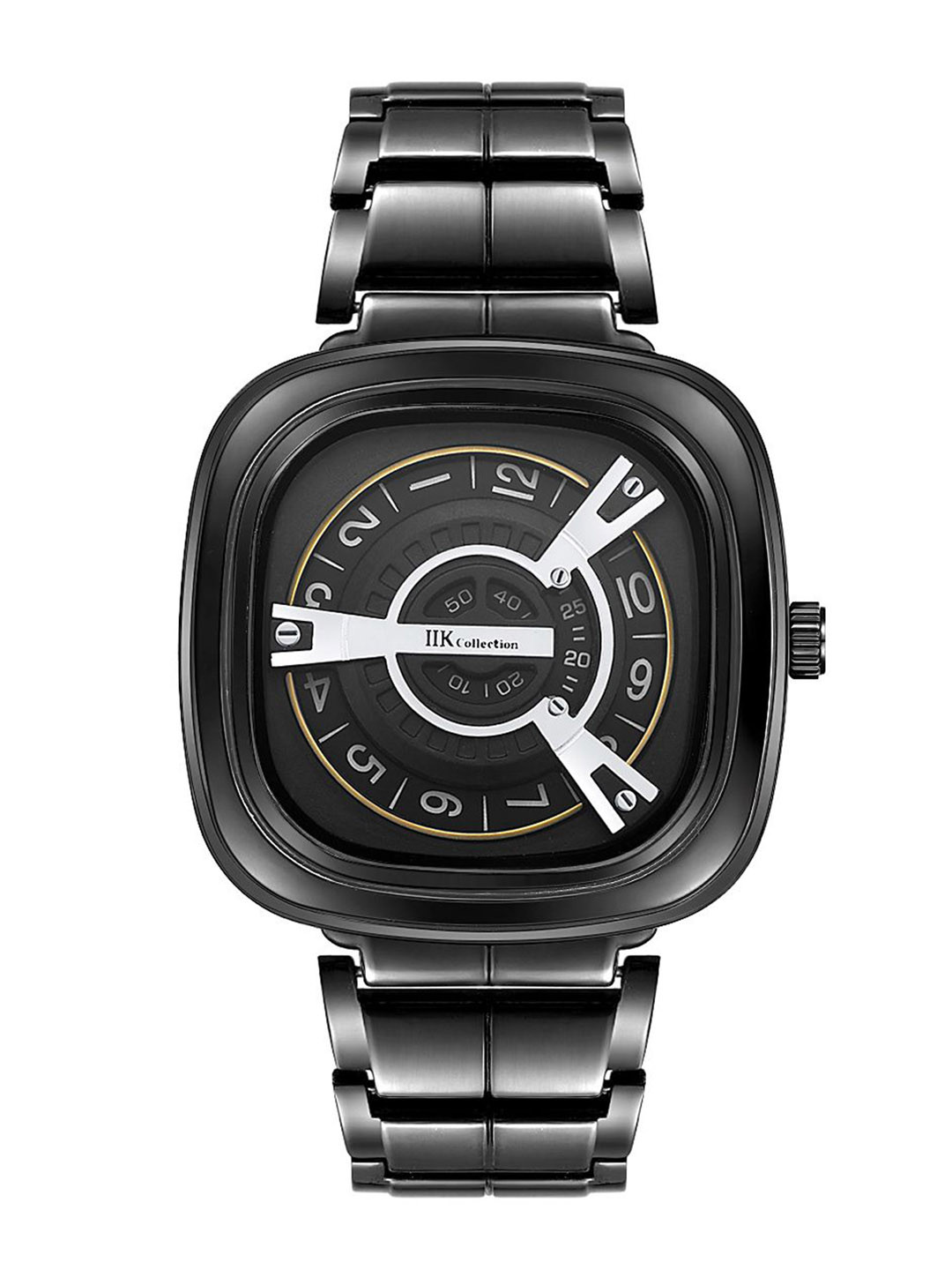 IIK COLLECTION Men Solid Dial & Bracelet Style Straps Analogue Watch IIK-5093M