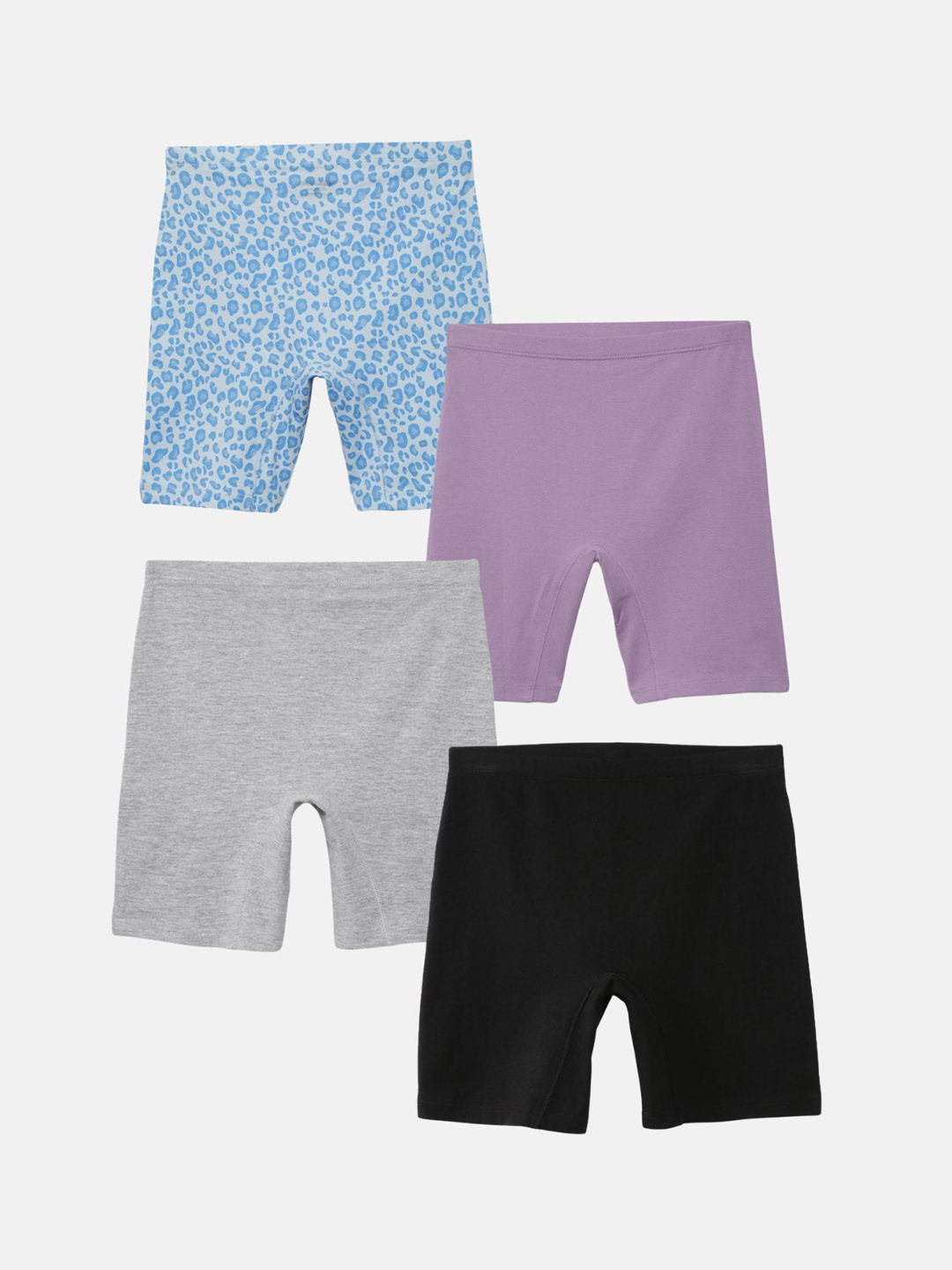 mackly Girls Pack of 4 Mid-Rise 2 in 1 Panty with Innershorts