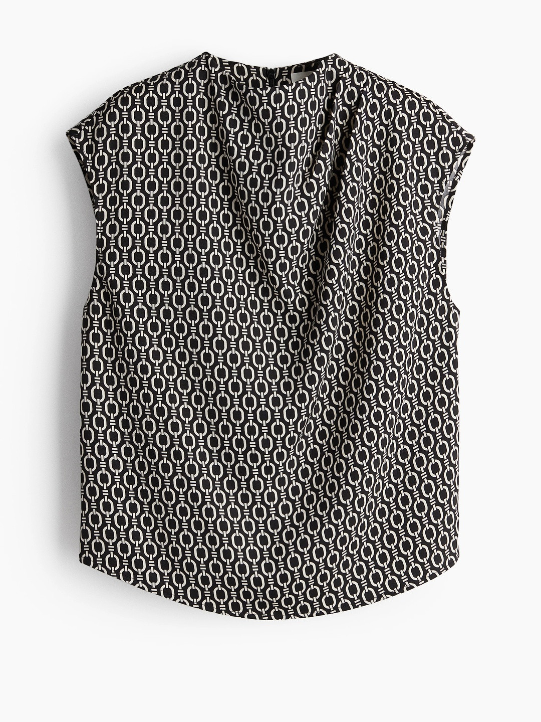 H&M Printed Draped Blouse