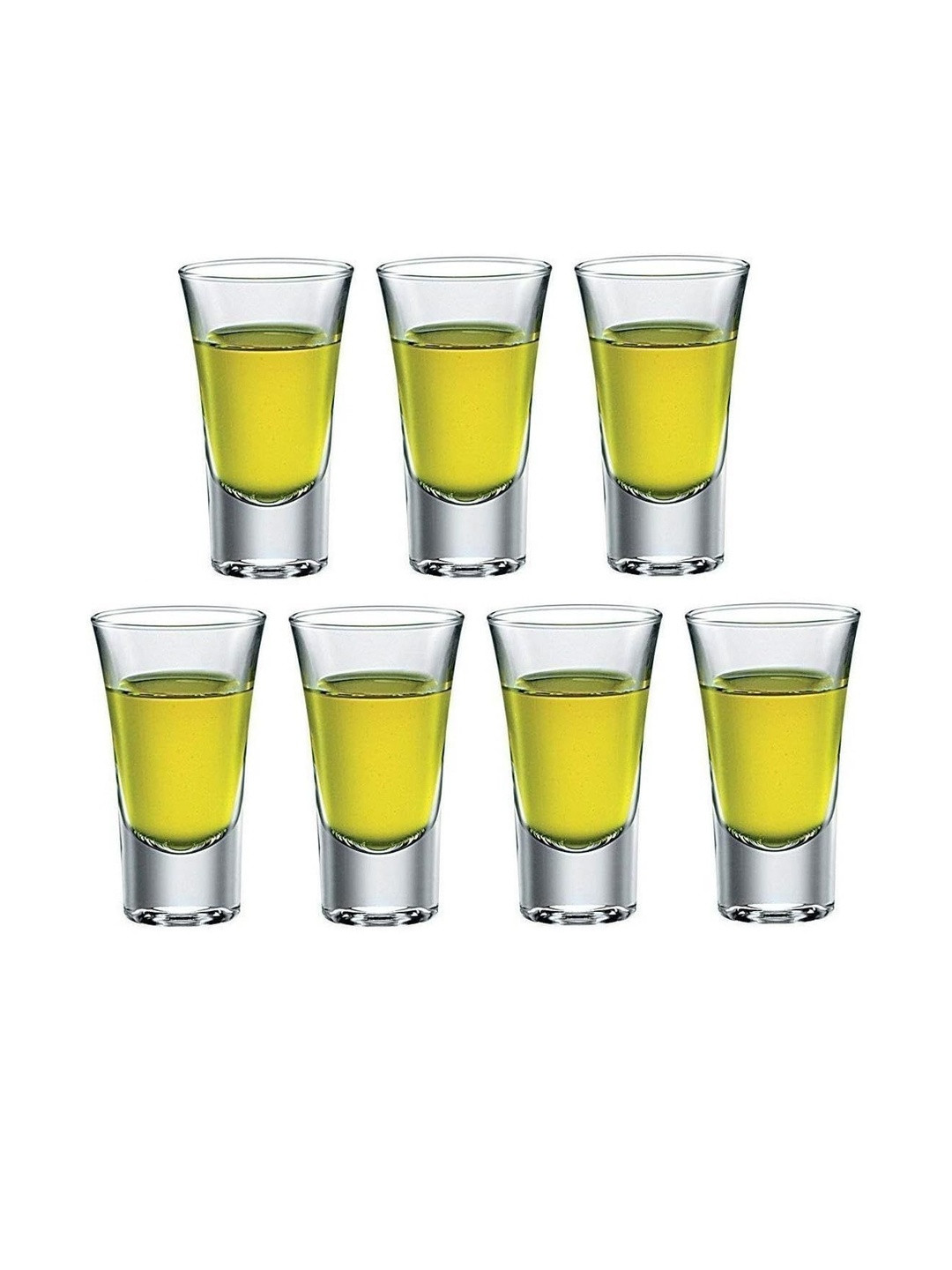 1ST TIME Transparent Set of 7  Shot  Bar Glasses