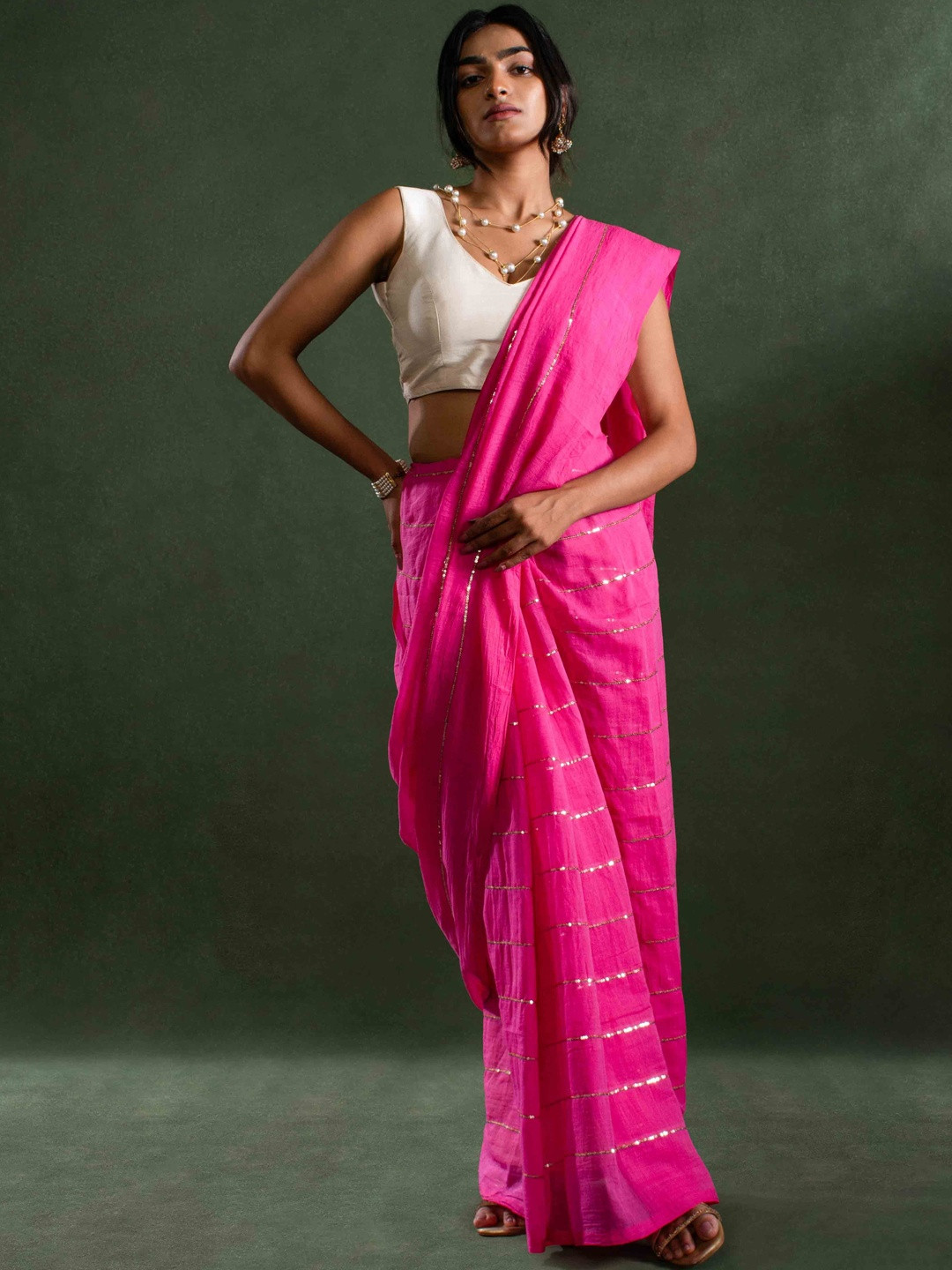 Magga Embellished Sequinned Saree
