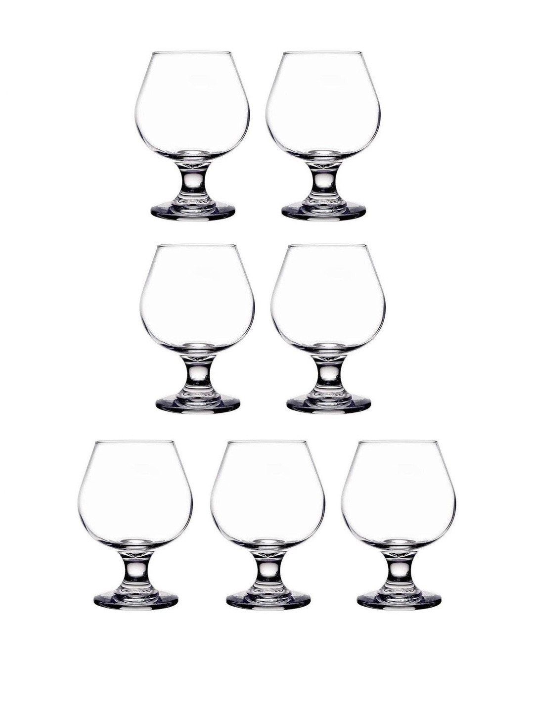 1ST TIME Transparent 7 Pieces Dishwasher Safe Wine Bar Glasses - 300 ml