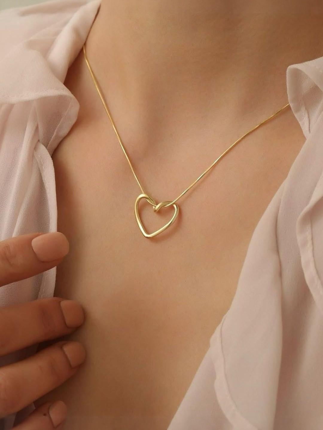 Seora Gold-Plated  Stainless Steel  Minimal Necklace
