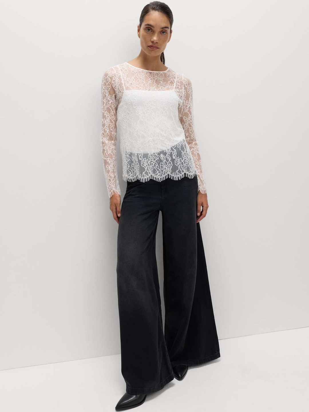 Marks & Spencer Lace Long Sleeve Top