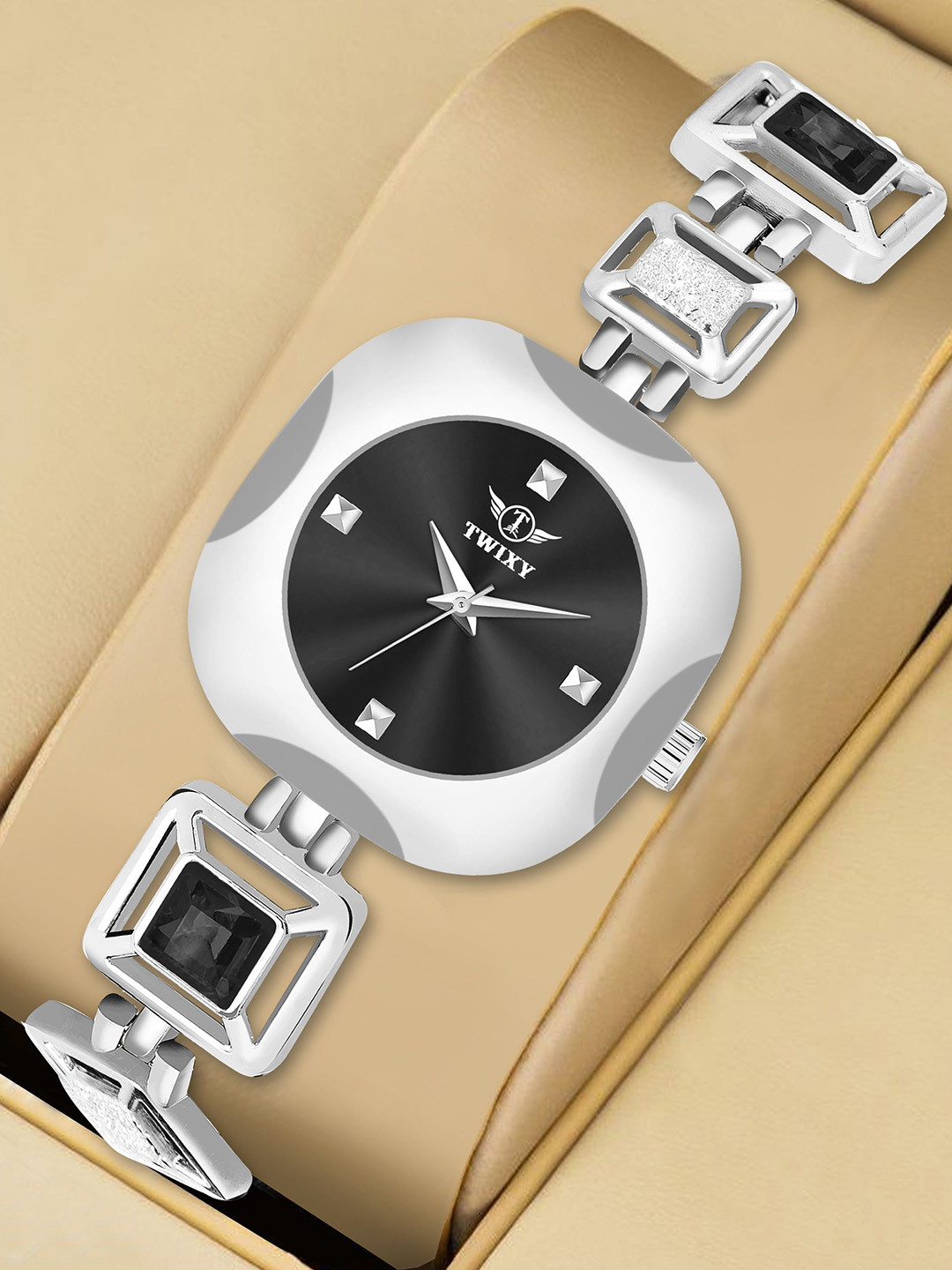 TWIXY Women Bracelet Style Straps Analogue Watch TYW-F-4 S-BLACK