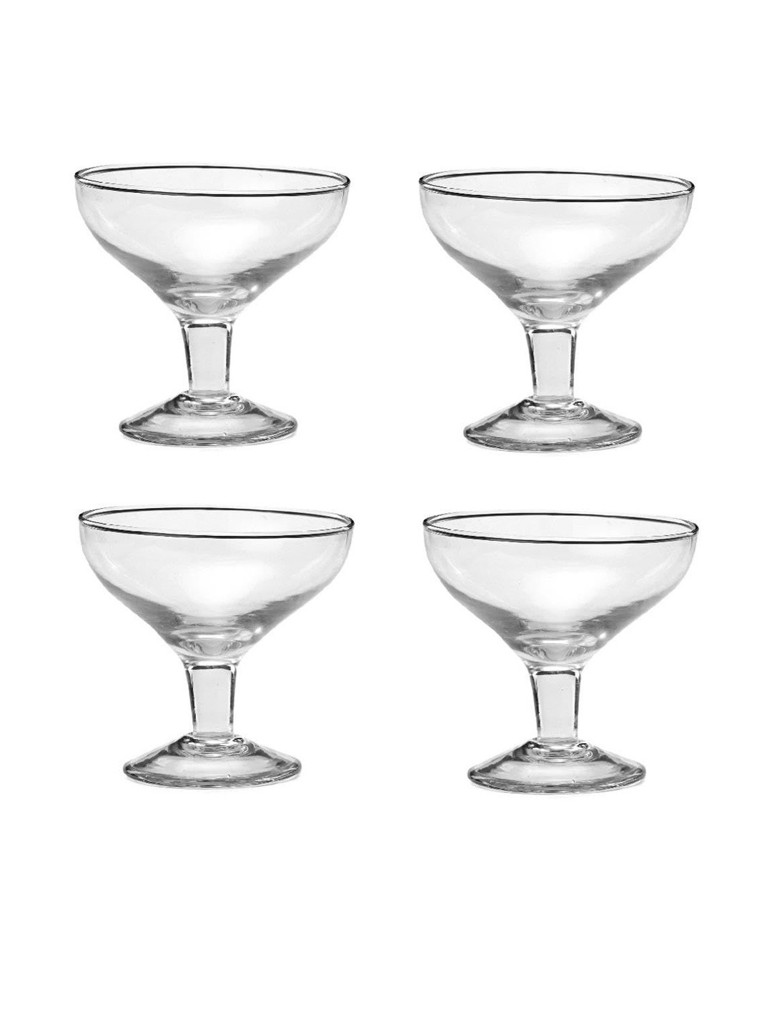 1ST TIME Transparent Set of 4 Dishwasher Safe Wine 100ml