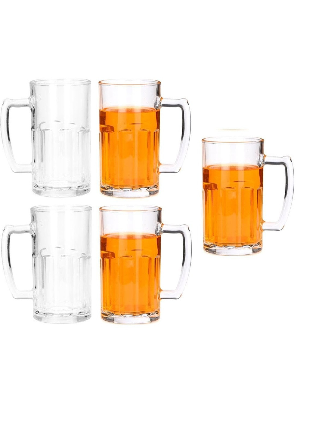 1ST TIME Set of 5 Transparent Glass Beer Glass