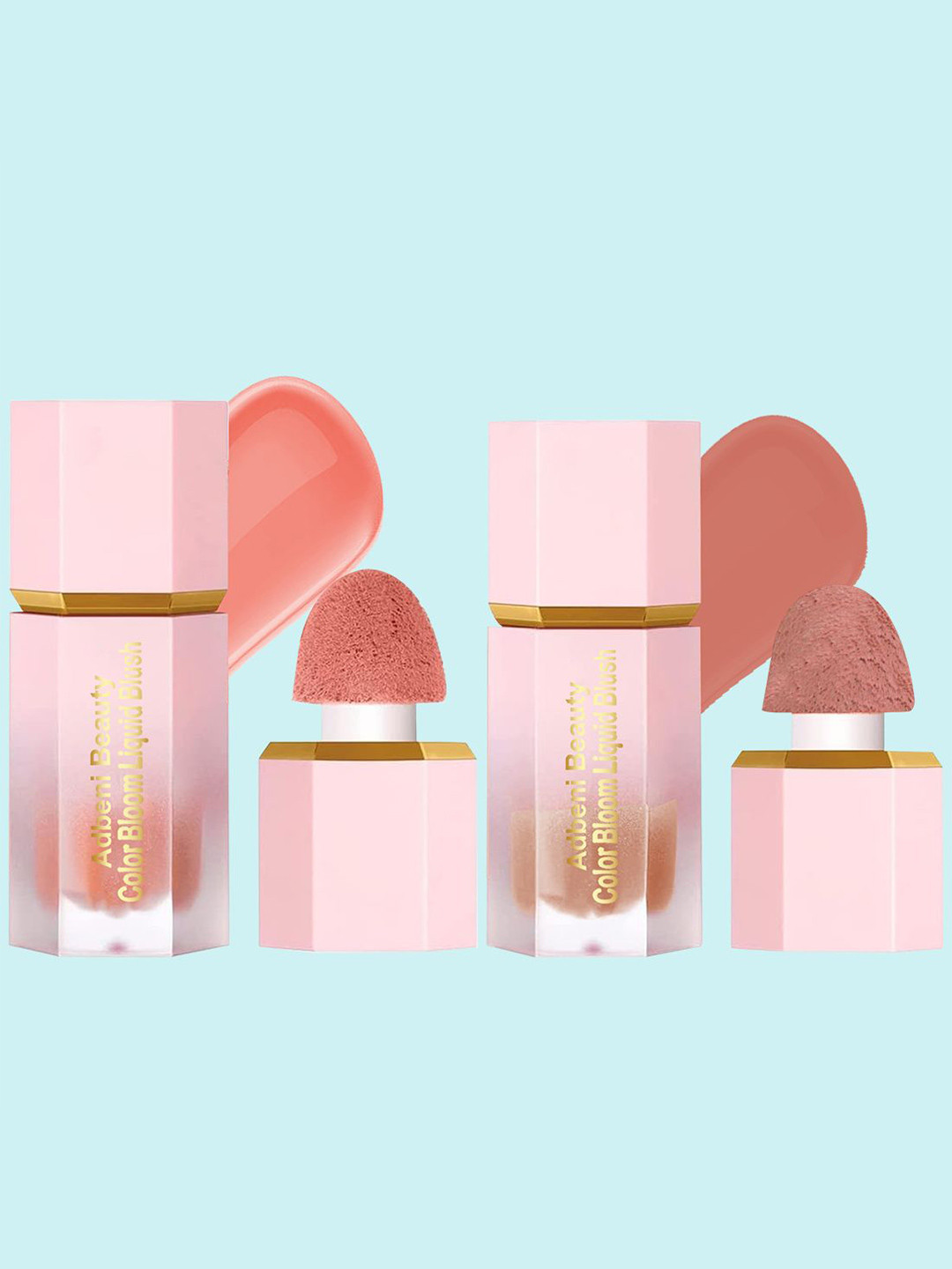 Adbeni Set Of 2 Color Bloom Liquid Blush- 10 ml Each- Shade- 04- 05
