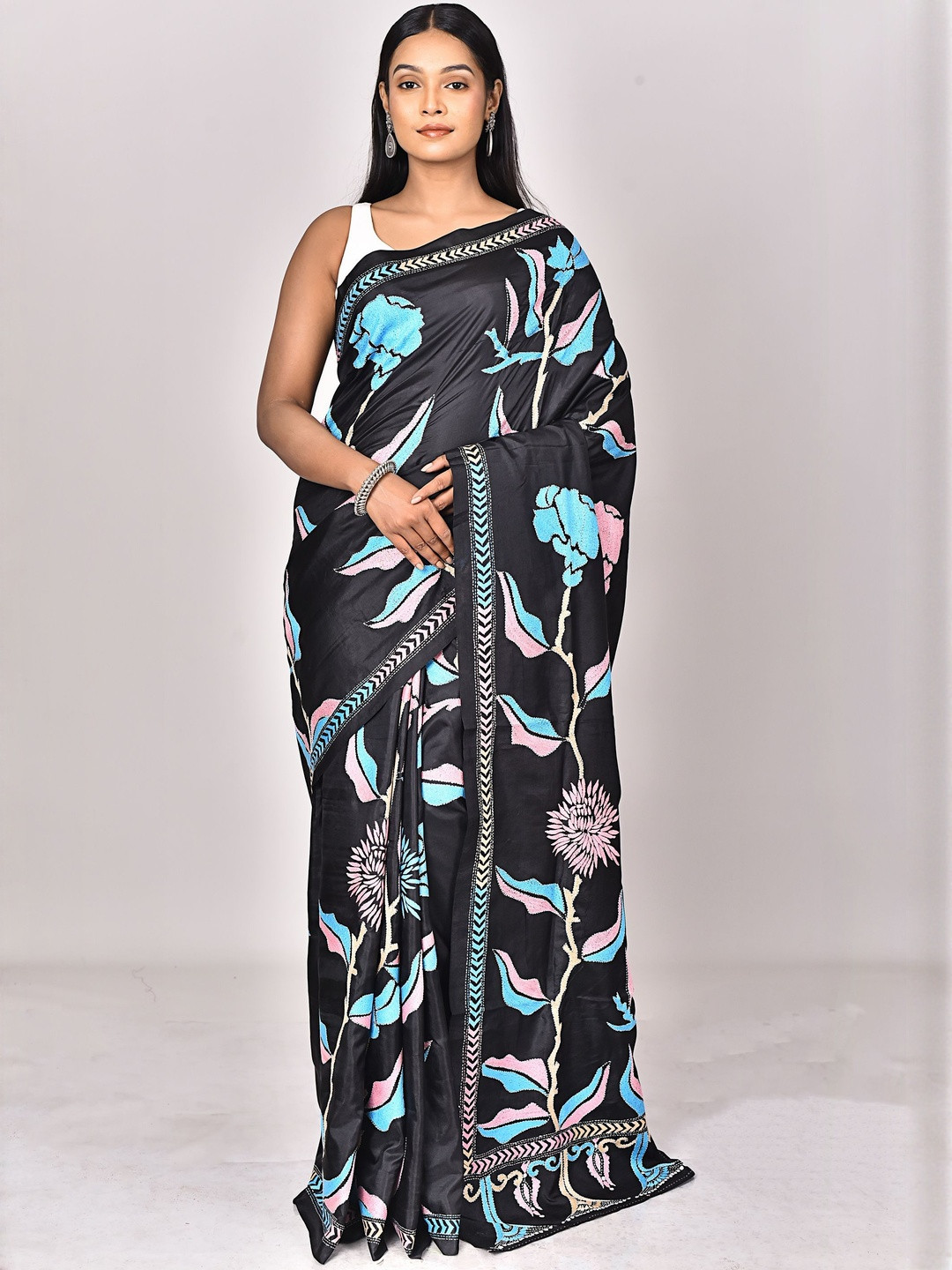 RAM SHYAM collection Floral Art Silk Designer Saree