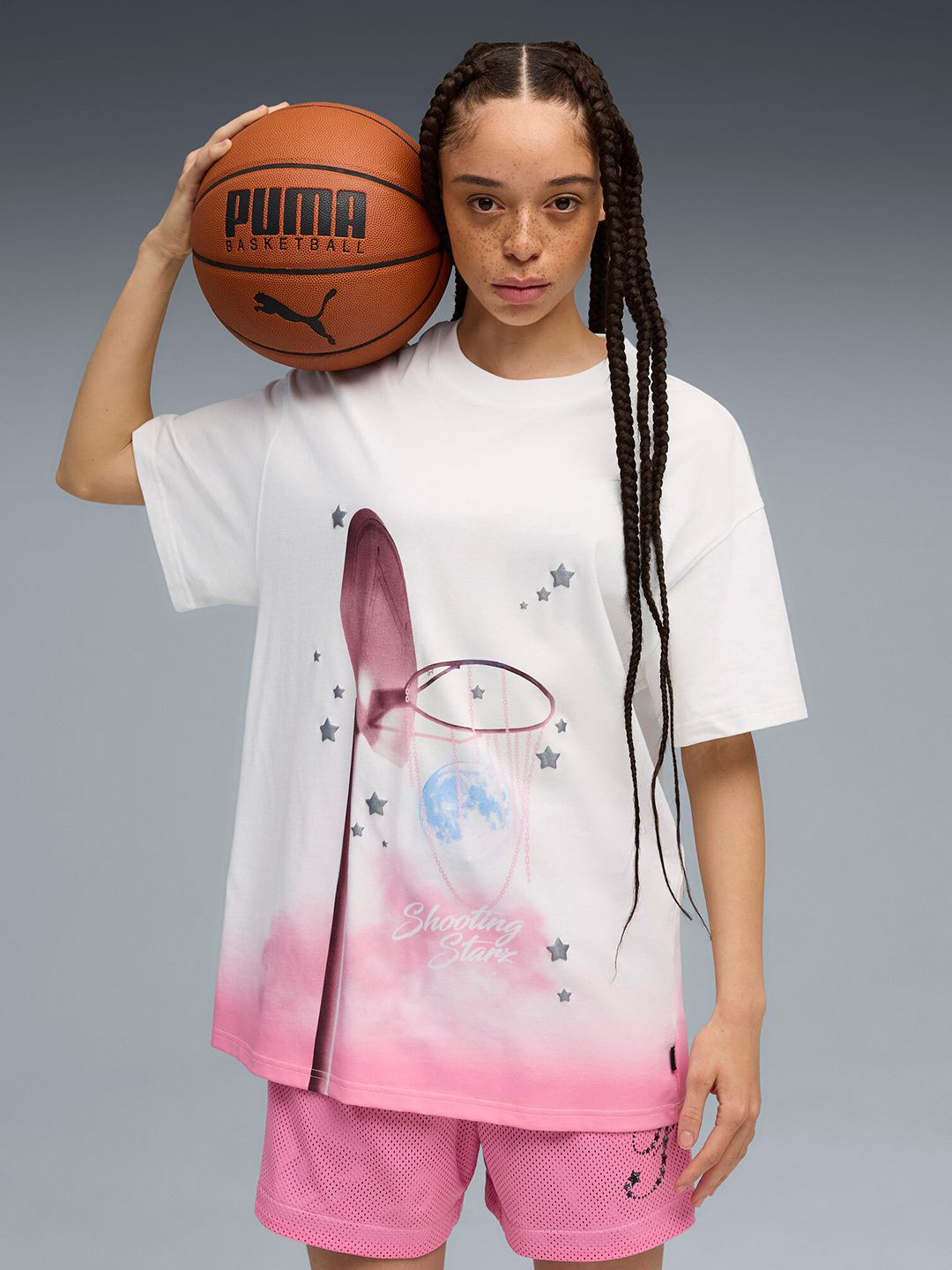 Puma Unisex Shooting Stars Oversized Basketball Tee III