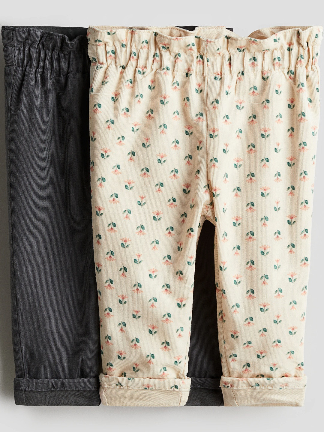 H&M Infant Girls 2-Pack Paper Bag Trousers