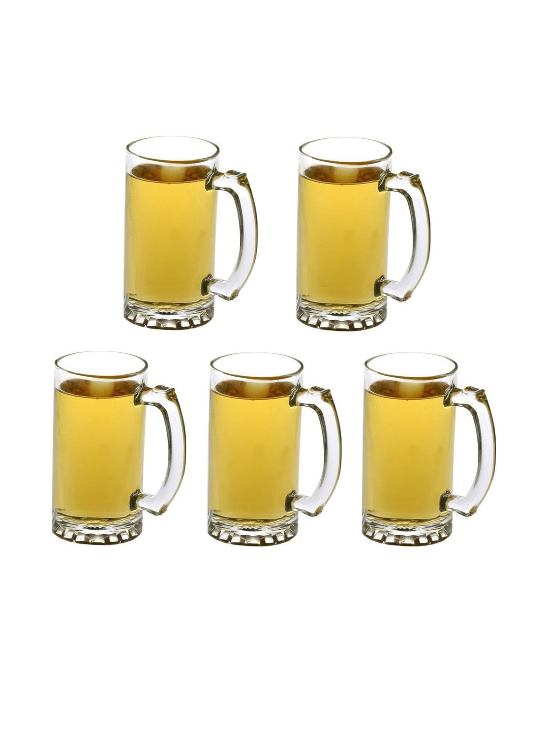 1ST TIME Transparent 5 Pieces Dishwasher Safe Beer Bar Glass - 500 ml