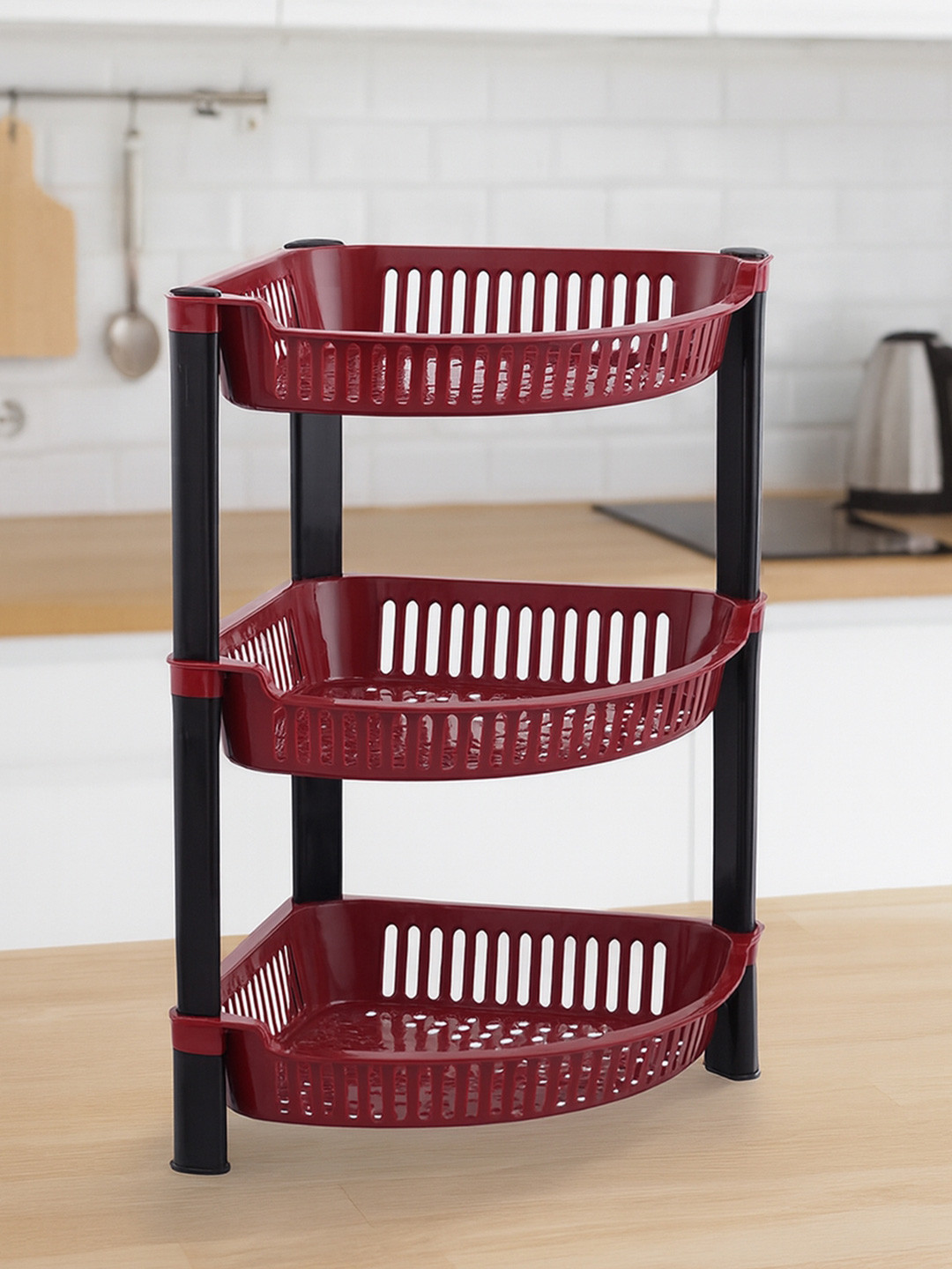 Myntra Elegant Homes Brown & Black 3 Tier Folding Multi-Utility Organiser