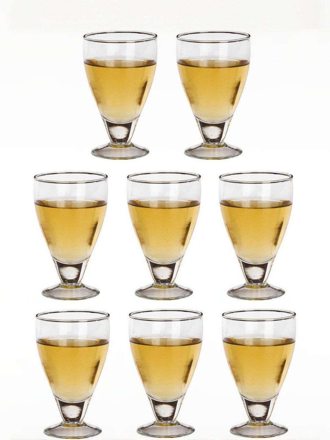 1ST TIME Transparent 8 Pieces Dishwasher Safe Wine Glasses 250ml Each