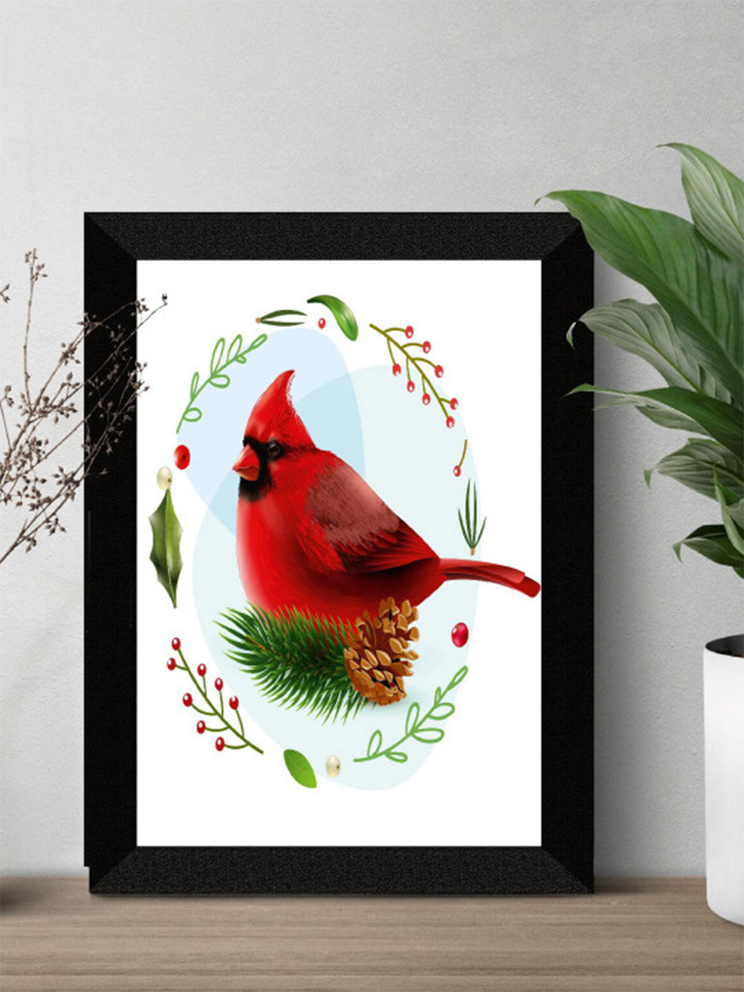 SAF Red UV Textured Framed Wall Art